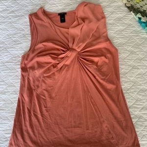 Ann Taylor peach, sleeveless shirt.